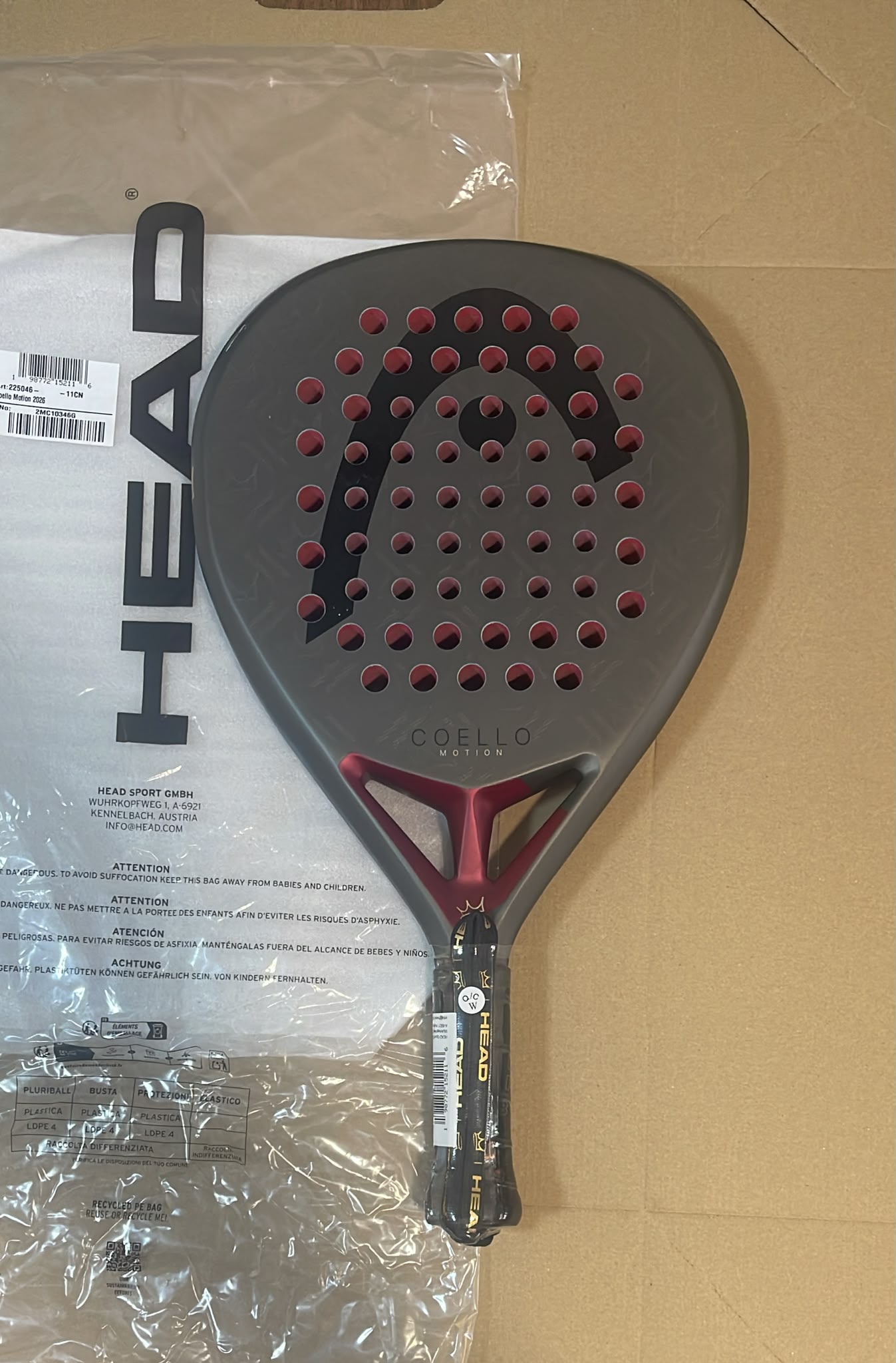Pala de padel Head Coello Motion 2026